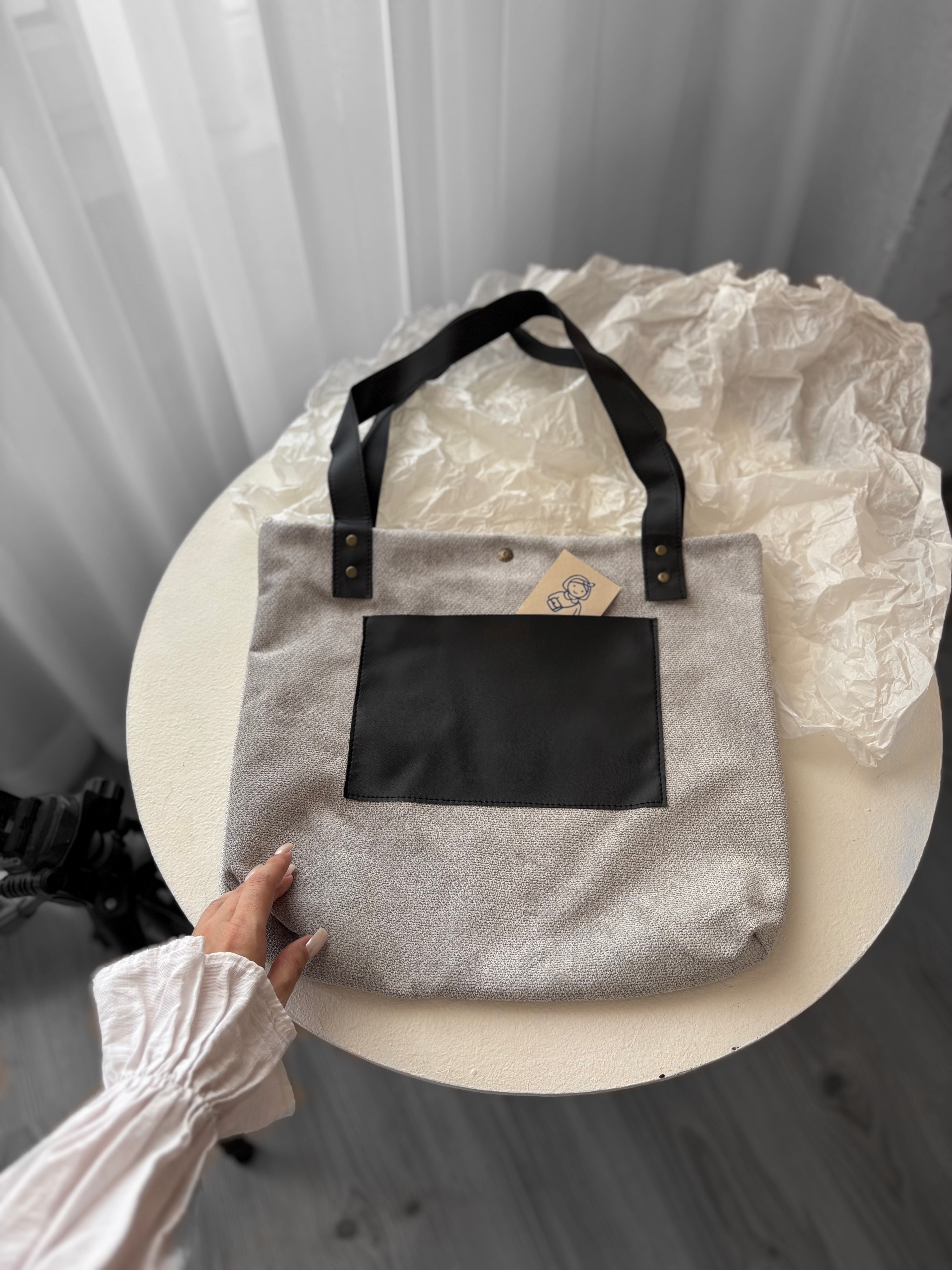 کیف مخمل طوسی